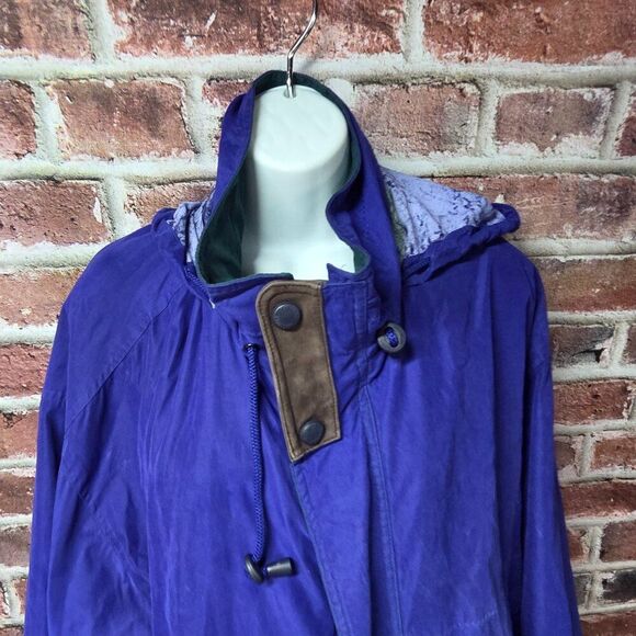 Vintage 90s Men's LONDON FOG Zip Up Hooded Windbreaker Jacket Large - Picture 3 of 8